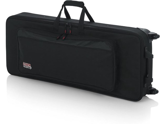 Gator Lightweight Case Retractable Pull Handle & Wheels Fits Standard, 49-Note (Distressed Box)