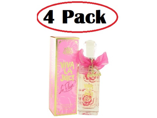 4 Pack of Viva La Juicy La Fleur by Juicy Couture Eau De Toilette Spray 5 oz