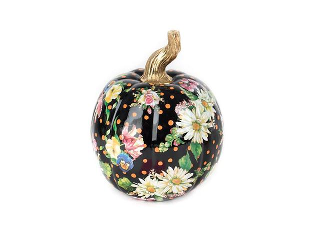 MacKenzie-Childs Flower Market Pumpkin - Small - Black