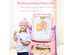 Costway Height Adjustable Kids Art Easel Magnetic Double Sided Board w/ Accessories Pink\Blue - Pink