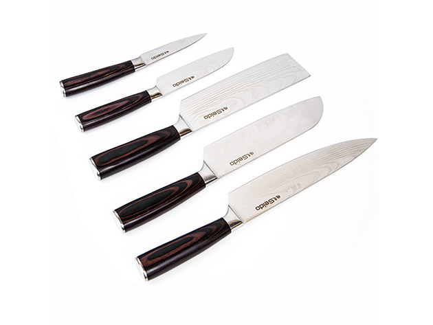 Seido™ Japanese Master Chef's 5-Piece Knife Set with Gift Box