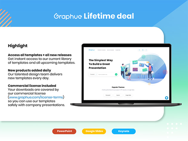 Graphue - PowerPoint, Google Slides, & Apple Keynote Templates: Lifetime Subscription