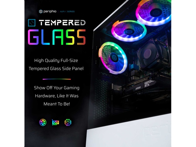 Periphio Ecto Prebuilt Gaming PC | GeForce RTX 3050 (8GB) | Intel Core i5-6500 (3.6GHz Turbo) | 1TB Solid State SSD | 16GB DDR4 RAM | Windows 10 | WiFi + BT