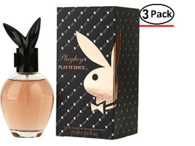 PLAYBOY PLAY IT SPICY by Playboy EDT SPRAY 2.5 OZ for WOMEN ---(Package Of 3)