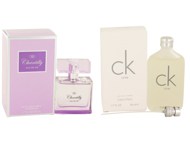 Gift set  Chantilly Eau de Vie by Dana Eau De Parfum Spray 1.7 oz And  CK ONE EDT Pour/Spray (Unisex) 1.7 oz