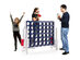 Costway Jumbo 4-to-Score 4 in A Row Giant Game Set Indoor Outdoor Adults Kids Family Fun - Blue/White