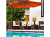 Costway 10' Ft Hanging Umbrella Patio Sun Shade Offset Outdoor Market Cross Base Orange