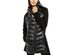 Calvin Klein Women's Asymmetrical Mixed-Media Puffer Jacket Black Size Large