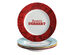 Cake Boss Serveware 4-Piece Porcelain Dessert Plate Set Patterns and Quotes - Multi colored