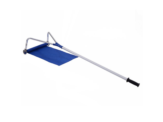Costway Lightweight Roof Rake Snow Removal Tool 20FT Adjustable Telescoping Handle - Blue