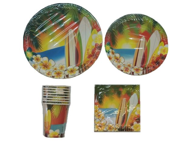 Hawaii Luau Basic Party Pack For 8