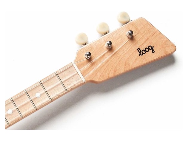 Loog Mini Real Wood Nylon Strings Acoustic Kids Guitar for Beginners - White (Like New, Open Retail Box)