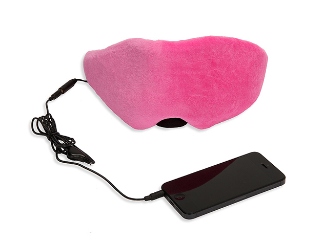 1Voice Wired Sleep Headphones Eye Mask (Pink)