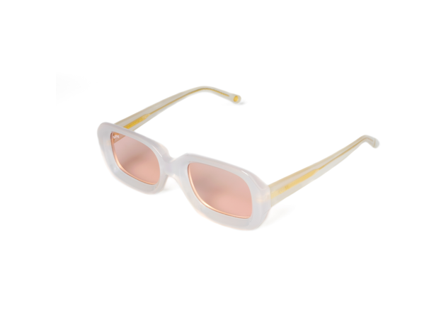 The Crush Sunglasses Clear White / Pink