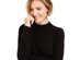 Karen Scott Women's Zip-Back Mock-Neck Sweater  Black Size Large