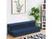 Queen Size 4'' Quart -Fold Foam Folding Mattress Futon Sleepover Sofa Bed Guest - Dark Blue