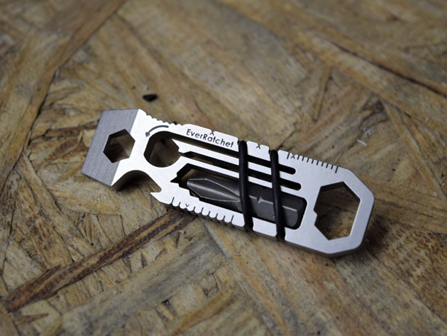 EverRatchet Ratcheting Keychain Multitool - Titanium