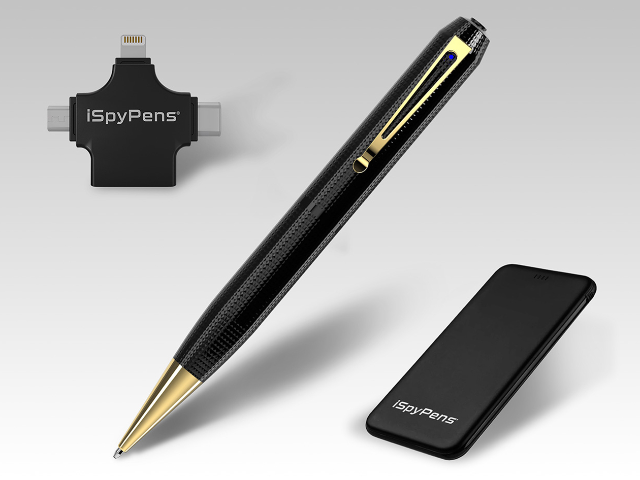 iSpyPen Pro X 2K HD Camera Pen 64GB (Rose Gold/Bundle)