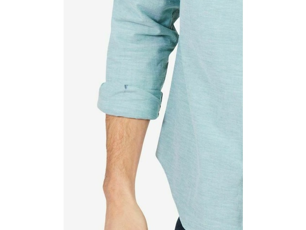 Nautica Men's Classic-Fit Stretch Button-Down Shirt Green Size Extra Large