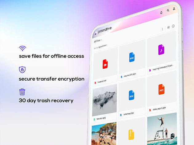 Prism Drive Secure Cloud Storage: Lifetime Subscription