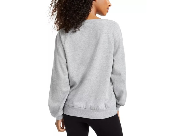Rebellious One Juniors' Not A Morning Person Graphic-Print Sweatshirt Gray Size Extra Large