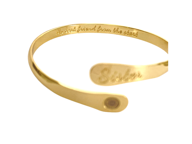Sister Bracelets, Engraved Bracelets My best friend from the start