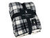 Spyder Sherpa Lined Flannel Ultra Plush Bed Blanket Interwoven Strength - King 90"x102" Black+White
