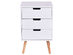 Costway Nightstand Side Table End Table w/ 3 Drawers White - White