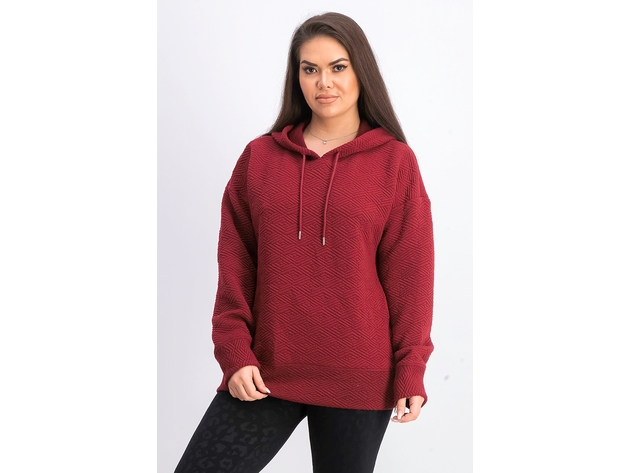 Ideology Women's Zip-Hem Hoodie Red Size XX-Large