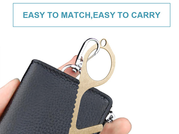 Safe Touch N Go: Contact-Less Keychain Tool (Brass / 2 Pack) | StackSocial