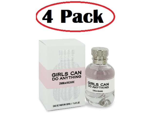 4 Pack of Girls Can Do Anything by Zadig & Voltaire Eau De Parfum Spray 1.6 oz