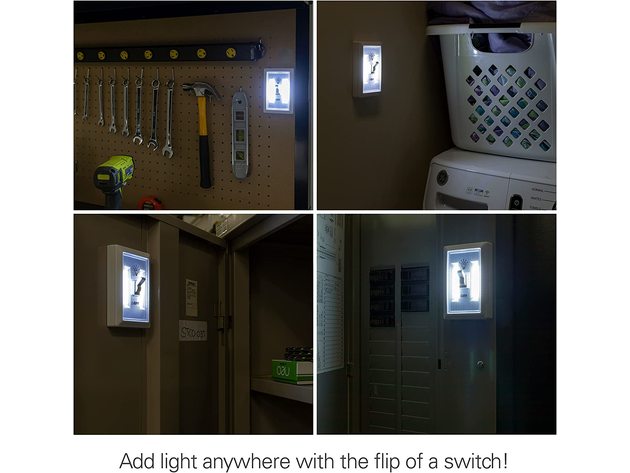 4 Pack Wireless LED Light Switch Battery Operated - Batteries Included