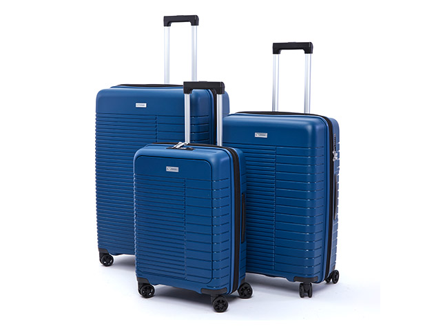 Vittorio Florence 3-Piece Luggage Set (Blue) | StackSocial