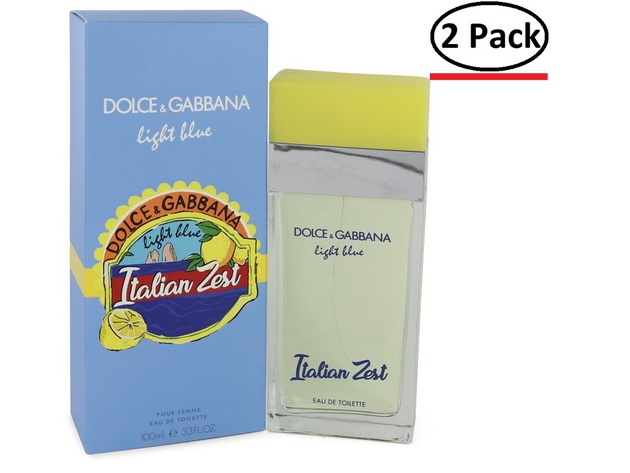 Light Blue Italian Zest by Dolce & Gabbana Eau De Toilette Spray 3.4 oz for Women (Package of 2)