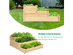 Costway 3 Tier Wooden Raised Garden Bed Planter Kit Outdoor Grow Flower Vegetables - Wood