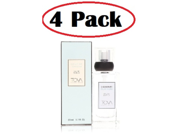 4 Pack of Tova Signature Platinum by Tova Beverly Hills Eau De Parfum Spray 1.7 oz