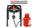 Goplus Portable Propane 200000-BTU Single Burner Outdoor Camp Stove w Adjustable Legs - Black