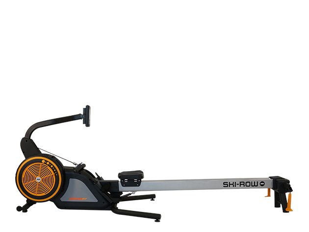 SKI-ROW AIR: Dual-Function HIIT Machine with Heart Rate Monitor