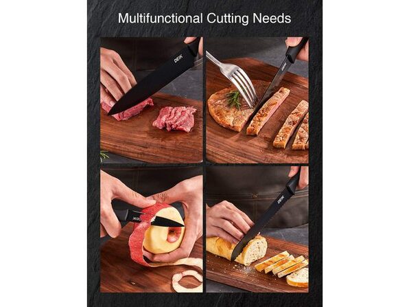 16-Piece Set: Deik Kitchen Knife Set with Wood Block