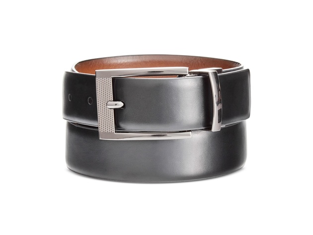 Alfani Men's  Leather Reversible Dress Belt"Tan Size 34