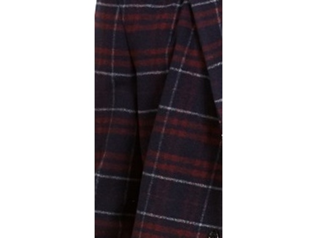 Tommy Hilfiger Men's Modern-Fit Performance Stretch Flex Plaid Addison Overcoat Redoverflw Size 42 T-L39.5