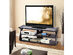 Costway 3-Tier Tempered Glass Top TV Stand Entertainment Center Media Console Furniture - as pic