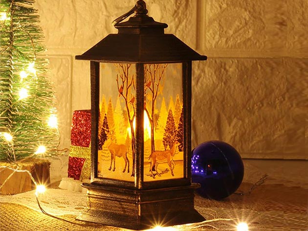 Christmas LED Flame Lamp (Gold)