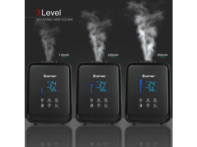 Costway 4.5L Ultrasonic Cool Warm Mist Air Diffuser Humidifier w/ Remote Control - Black