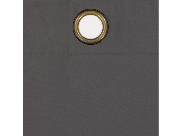 Eclipse Microfiber Blackout Grommet Top Darkening Window Single Curtain Panel, 42 Inches x 63 Inches, Smoke