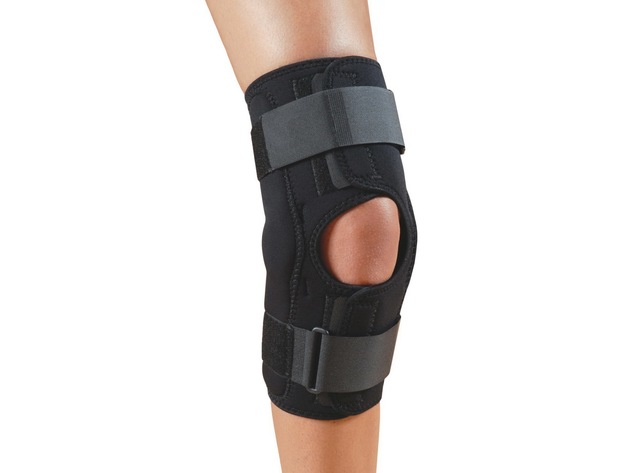 Hely & Weber Kuhl Knapp Hinged Knee Orthosis, 12 Inch Standard Hinges, XX-Large: 12 Inches, Black