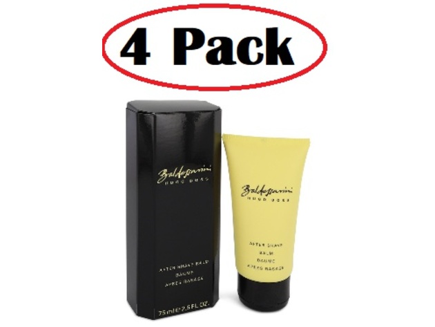4 Pack of Baldessarini by Hugo Boss After Shave Balm 2.5 oz
