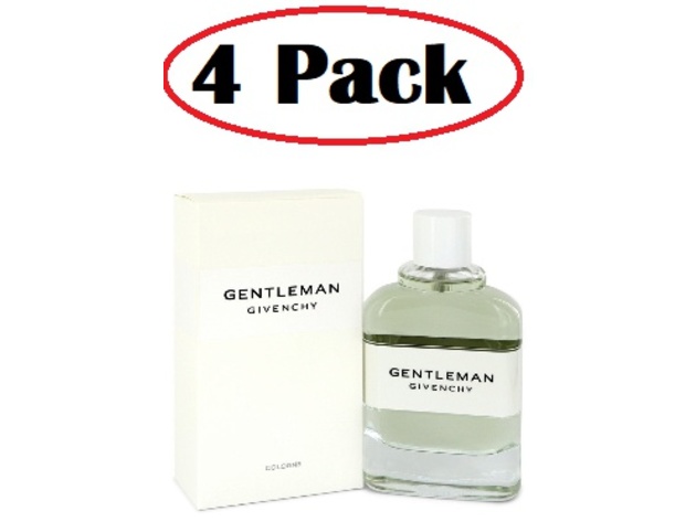 4 Pack of Gentleman Cologne by Givenchy Eau De Toilette Spray 3.3 oz