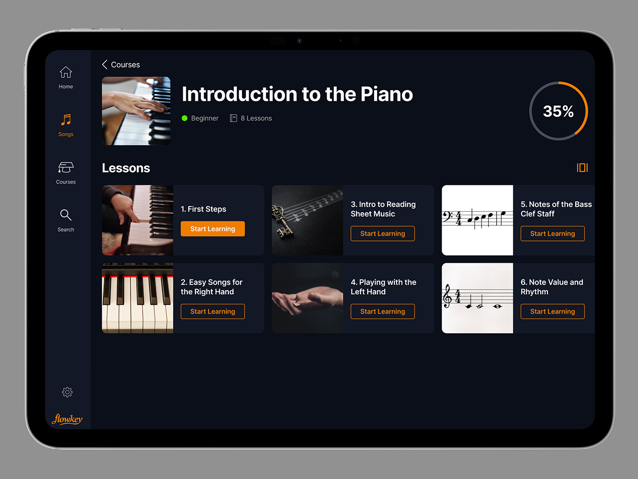 flowkey Piano Learning App: Classic Plan (3-Year Subscription)