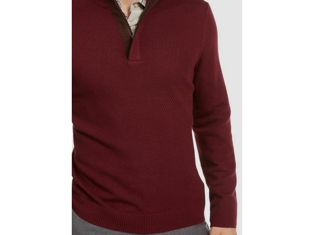Tasso Elba Men's Supima Cotton Crewneck Sweater Dark Brown Size Large
